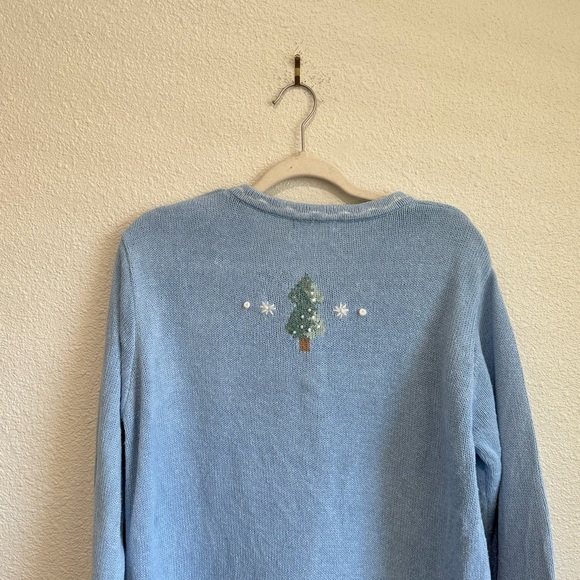 The Quacker Factory Women’s Large Winter Snowman Knitted Cardigan VTG Cabincore - Picture 9 of 10